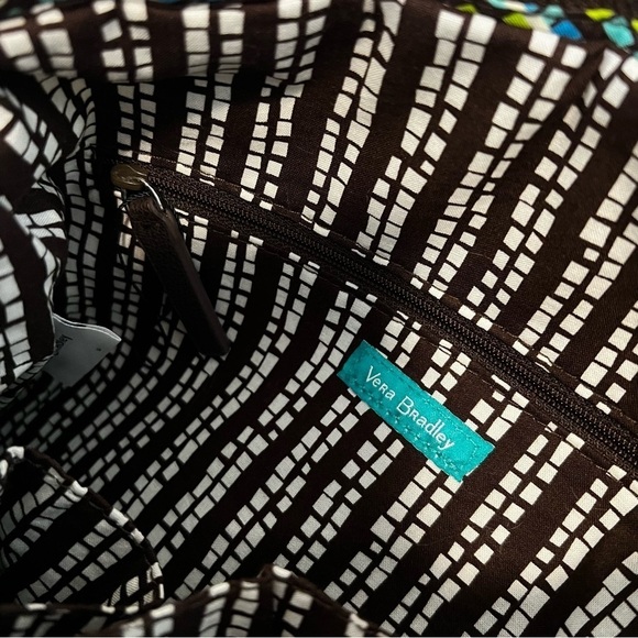 VERA BRADLEY Rainforest Hadley Bag Crossbody Satchel Green Blue Geometric 2017 - Picture 12 of 14